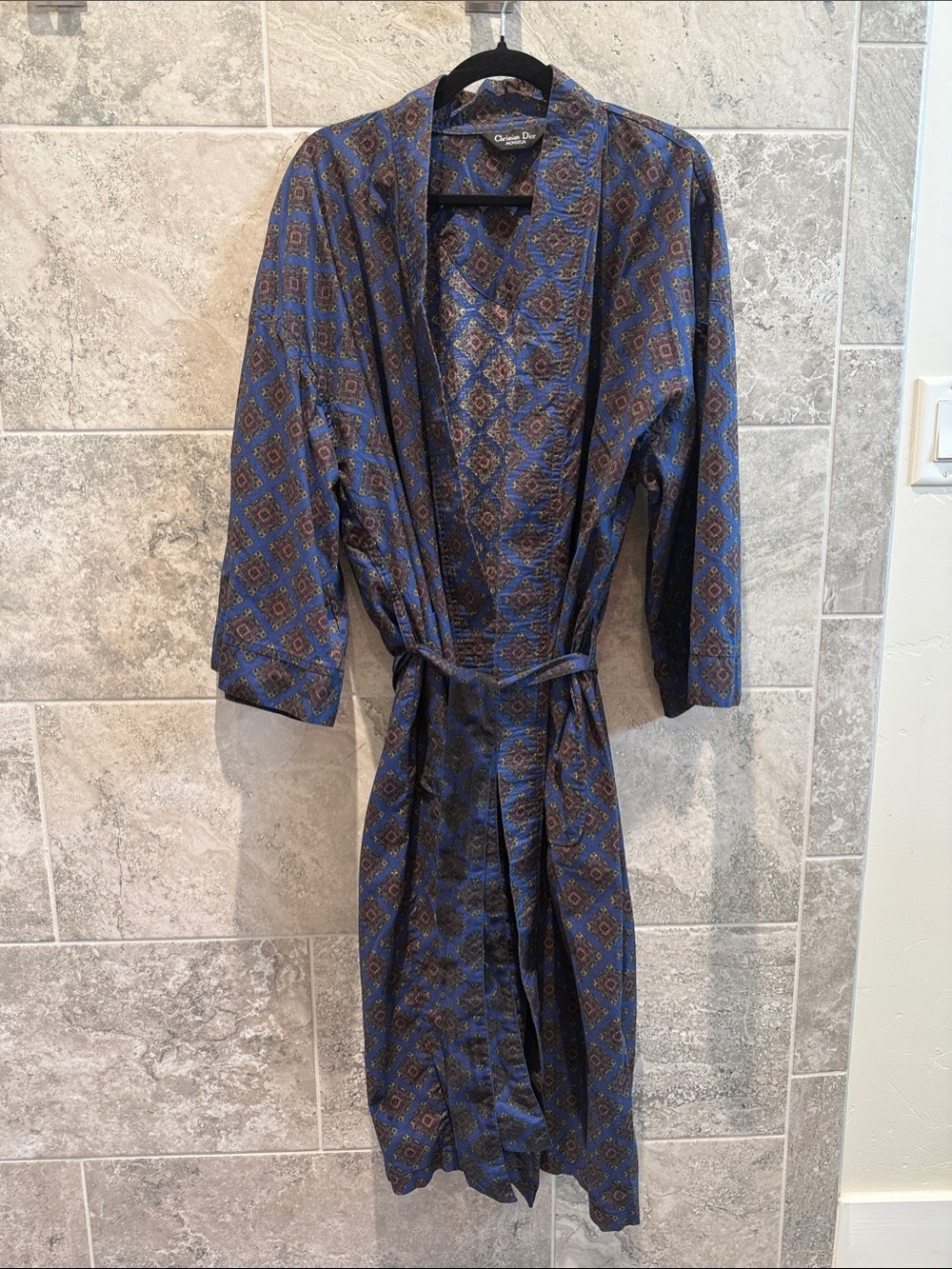 Dior Monsieur Robe- Paisley Blue, Burgundy & Green